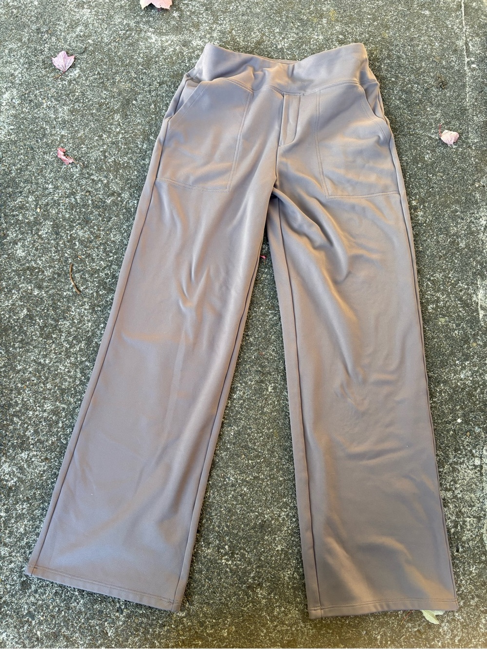 Women's Wide-Leg Pull-On Pants - Taupe
